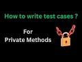 How to write Junit test cases for private methods Easy Learning Channel