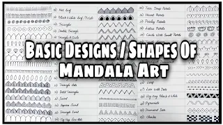 50 Basic Designs or Shapes Of Mandala Art With Their Names For Beginners Step By Step Tutorial