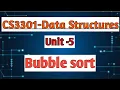 Bubble sort in data structures tamil CS3301 Anna university reg-2021