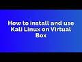 Download Lagu How to install and use Kali Linux on virtual box