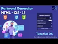 Build a Secure Password Generator with HTML CSS and JavaScript Tutorial 04