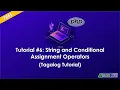 Basics of PHP - String and Conditional Assignment Operators Tagalog Tutorial