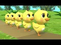 5 Little Ducks(Learn Colors Song) | Newborn Baby Songs & Nursery Rhymes