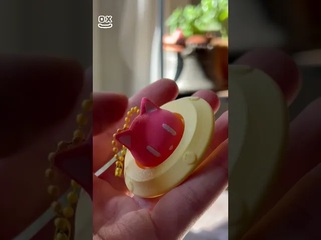 Cute Cat UFO Fidget Clicker Keychain | Mechanical Switch Toy  video thumbnail