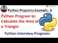 Program 8 Python Program to Calculate the Area of a Triangle ChatGPT Master