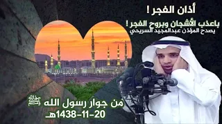 باعذب الأشجان وبروح الفجر يصدح المؤذن عبدالمجيد السريحي أذان الفجر من جوار رسول الله ﷺ20 11 1438هـ 