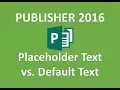 Publisher 2016 - Text Box