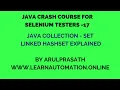 Java Crash course 17 Set Linked hash set Explained Tamil