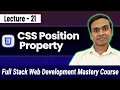 CSS Position Tutorial Relative Absolute Fixed Sticky Full Stack Web Development Course