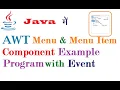 AWT Menu Example Program in Java