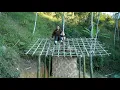Lagu Young Single Mother Builds a New Kitchen by Hand Next to Her Bamboo House in the Forest