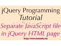 Separate JavaScript file in jQuery HTML page