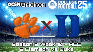 Season 2 Week 10 5 Clemson vs Duke EA SPORTS College Football 25