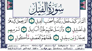 سورة الفيل مكتوبة محمد جبريل Surah Al Feel Mohammd Jpreel برواية حفص عن عاصم 