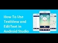 How to Use TextView and EditText Android Studio Beginners