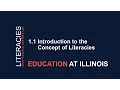1 1 Introduction to the Concept of Literacies