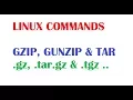 Linux Tutorial For Beginners - gzip gunzip tar commands