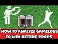 How to Analyze MLB Gamelogs to Pick Hitter Props - Sports betting in Excel spreadsheet