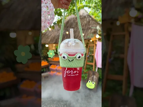 No more plastic bag, you only need cute crochet cup holder 🧶🥤 #shorts #crochet | Chenda DIY
