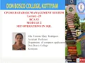 DATABASE MANAGEMENT SYSTEM LECTURE 29 S3 BCA - SET OPERATORS IN SQL