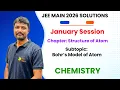 JEE Main 2026 January April PYQs Structure of Atom Bohr s Model Chemistry