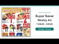 Super Saver Weekly Ad 26 - 26 Top Deals