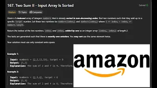 Two Sum 2 in JavaScript Two Pointers Leetcode 167 Programming Pixels FAANG tastic