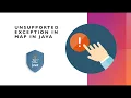 UnsupportedOperation Exception while using Map in Java Java Exceptions