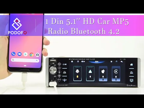 Download MP3 1 Din 5.1'' HD Car MP5 Radio Video Player Bluetooth 4.2 (A2905) mirror link+android auto+carplay