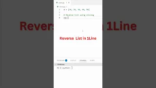 Python Trick Reverse List Using Slicing in 1 Line