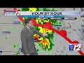 WPRI 12 Weather Forecast 26 Strong Winds Heavy Rain T-Storms Monday