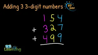 Add Three 3-Digit Numbers Example