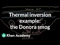 A Thermal Inversion Example in Donora AP Environmental Science Khan Academy