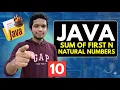 Find Sum 1 to N in Java For Loop Step by Step