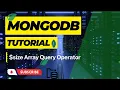 size array query operator in mongodb Size Query Operator in mongodb MongoDB Tutorial Hindi