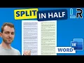 MS Word Split Page Vertically in Half