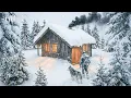 Lagu Alone in a Whiteout Blizzard in a Wooden Cabin Off the Grid