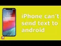 iPhone can not send text messages to android but can receive it Problem solved