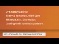 Looking for seasonal work UPS to host job fair Oct 6-7