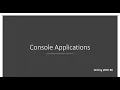 C Basics for Beginners Part 3 Creating console application
