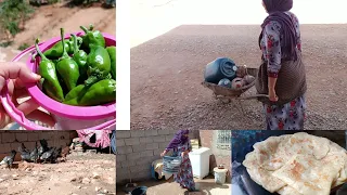 روتين ناس البادية محيلتي الماء محيلتي الصابون ومكينة تهرسات 