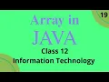 Array in JAVA class 12 information technology term 2 Saral Programming