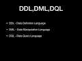 ORACLE Interview Questions DML DDL DQL