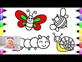 Insect Coloring Book for Kids Coloring Pages for Children with Colored Marker 255