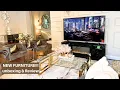 NEW FURNITURE Unboxing Review Modern TV Stand with Electric Fireplace ONEINMIL TV STAND