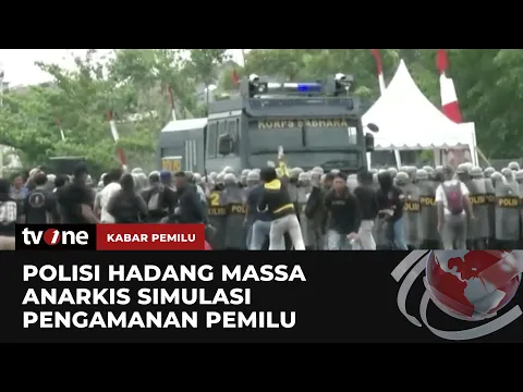 Simulasi Pengamanan Pemilu, Polda Kalteng Latihan Pengendalian Massa Anarkis
