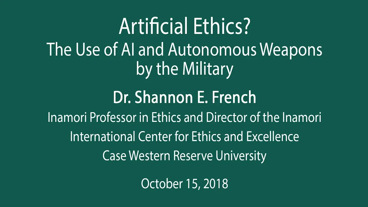 Evelyn Lincoln Institute for Ethics and Society - Dr. Shannon French - October 15, 2018