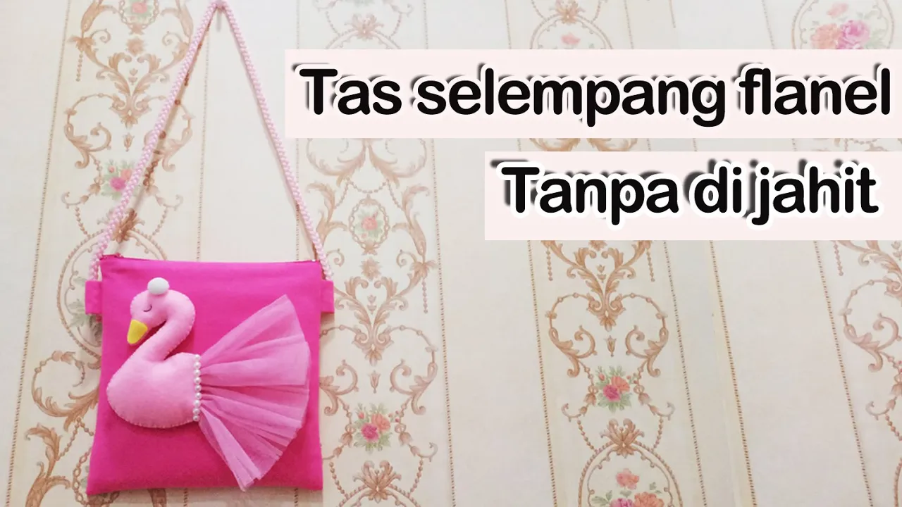How to make a Lebaran slempang bag made of flannel - no sewing !!!. 