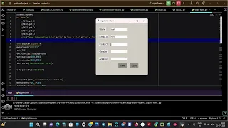 Registration form using Tkinter Library Python Pycharm IDE python project