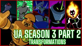 every transformation from ultimate alien season 3 part 2 ben 10 classic